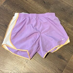 Nike Women's Lavender and Orange Athletic Shorts